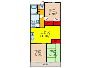 パステル新堂の物件間取画像